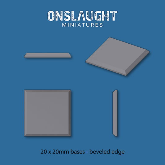 20x20mm Bases - Beveled Edge x 12