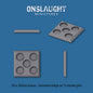20x20mm Bases - Beveled Edge, 5 Model Pits x 12