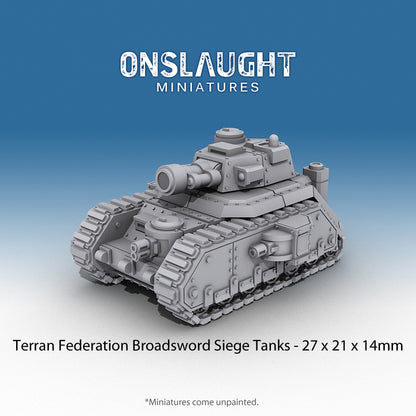 Terran Federation Broadsword Siege Tanks