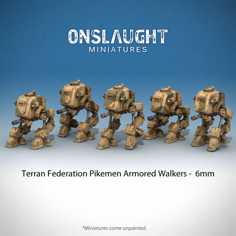 Terran Federation Pikemen Armored Walkers