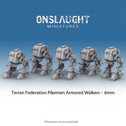 Terran Federation Pikemen Armored Walkers