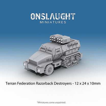 Terran Federation Razorback Destroyers